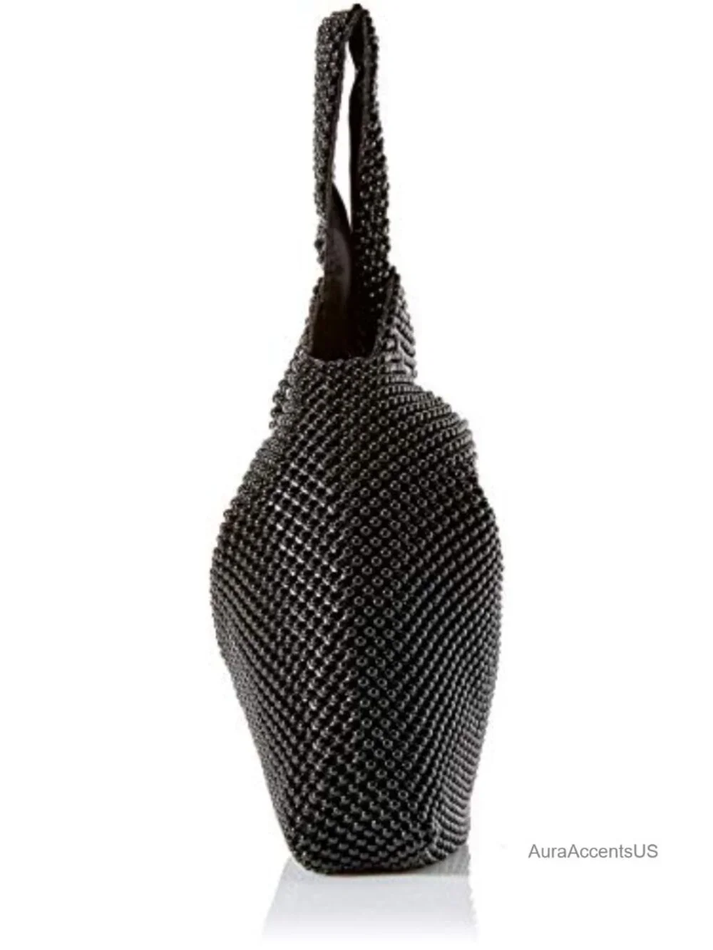 Mesh Pouch Evening Bag with Ring Handles